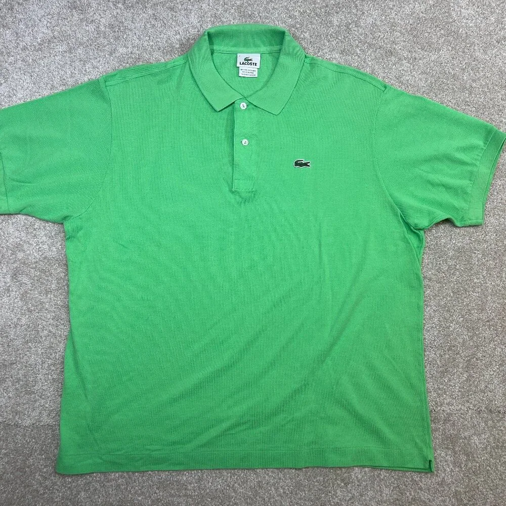 Mens‎ Lacoste Lime Green Polo Shirt Size 7 XXL